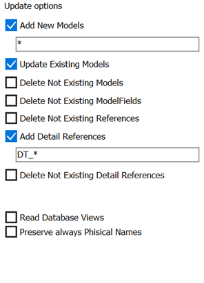 Update options
