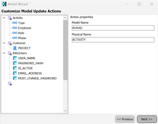 Review of the proposed update actions