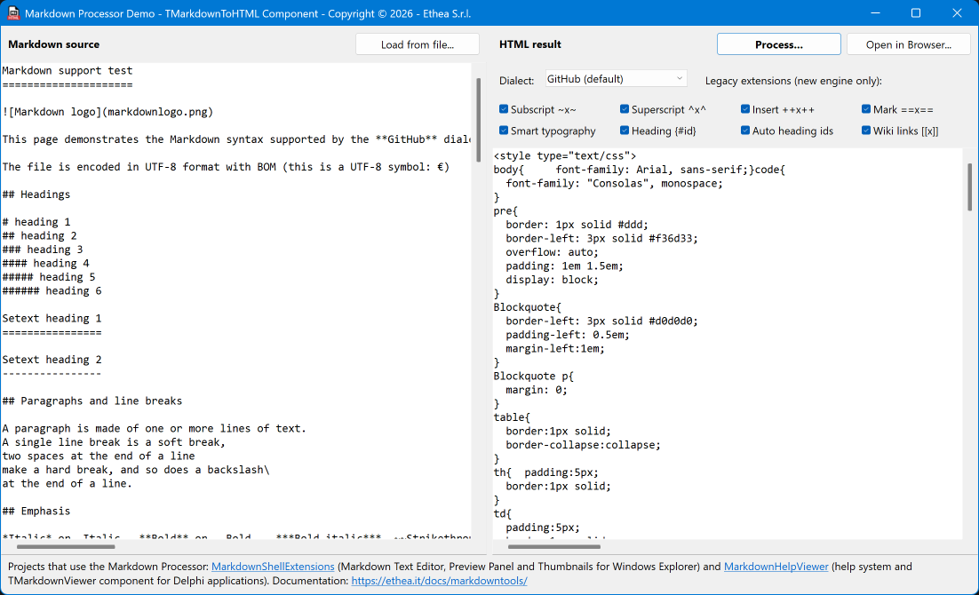 Markdown Processor Demo